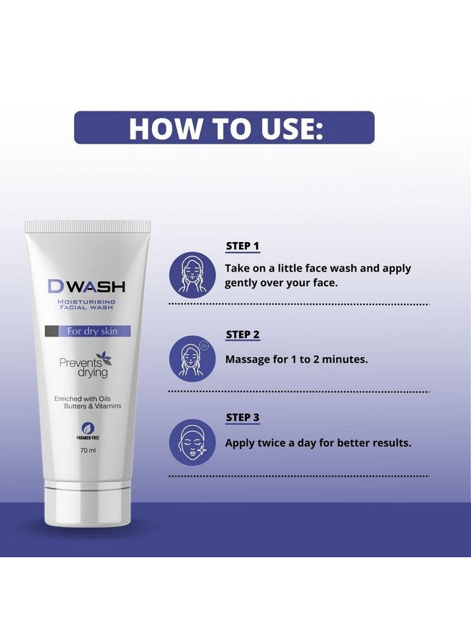 ETHIGLO Dwash Creamy Moisturising Face Wash70Ml Pack Of 2  - Image 4