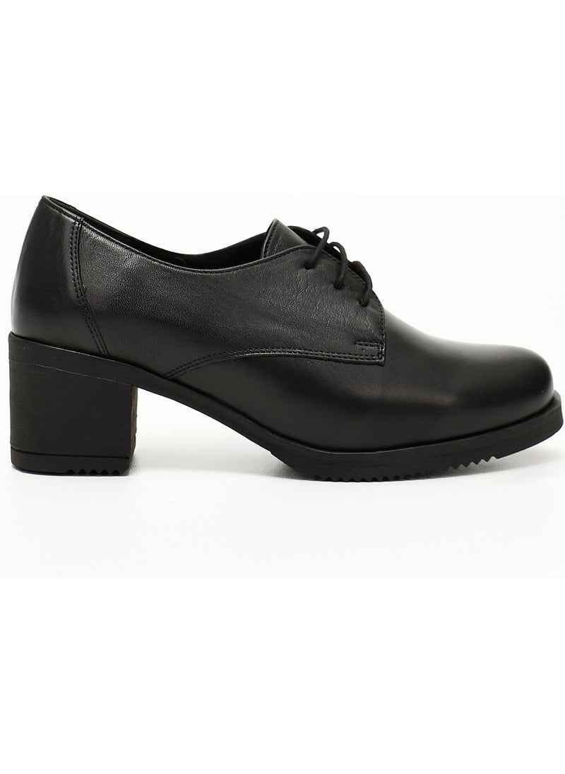Gönderi(r) Gön Genuine Leather Round Toe Medium Heel Lace-Up Women's Shoes 24230  - Image 1