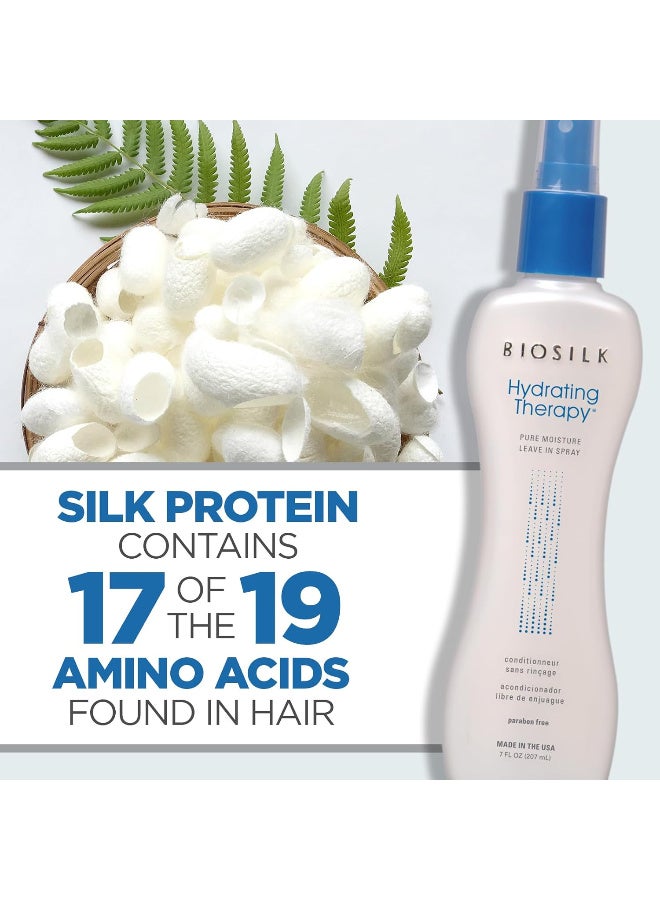 Biosilk Hydrating Therapy Pure Moisture Leave-In Conditioner Spray | 7 Ounces | Replenishes Hair Moisture & Coarse Hair | Anti Frizz - Image 4