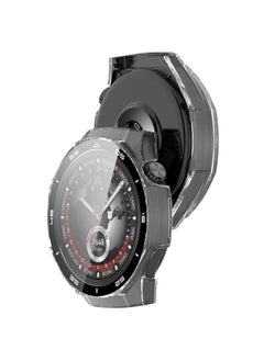 سجيت حافظة صلبة من PC لجهاز Huawei Watch GT5 Pro بحجم 46 مم مع واقي شاشة زجاجي مقسى متوافق مع غطاء واقي لحافة الحماية وطبقة فيلم حساسة للمس (شفاف)  - Image 5