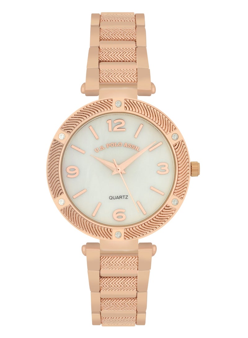 U.S. Polo Assn. Women's Quartz Analog rose gold plated watch and bracelet set - Image 3
