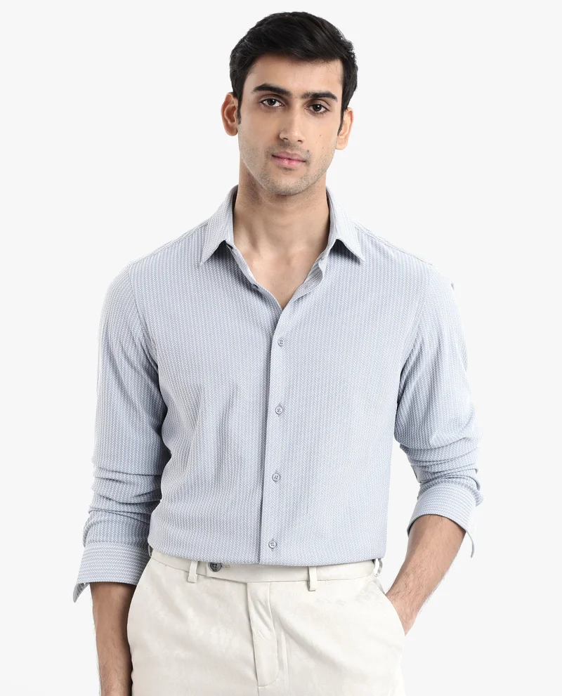 Rare Rabbit Men's Jacquard Knit Shirt