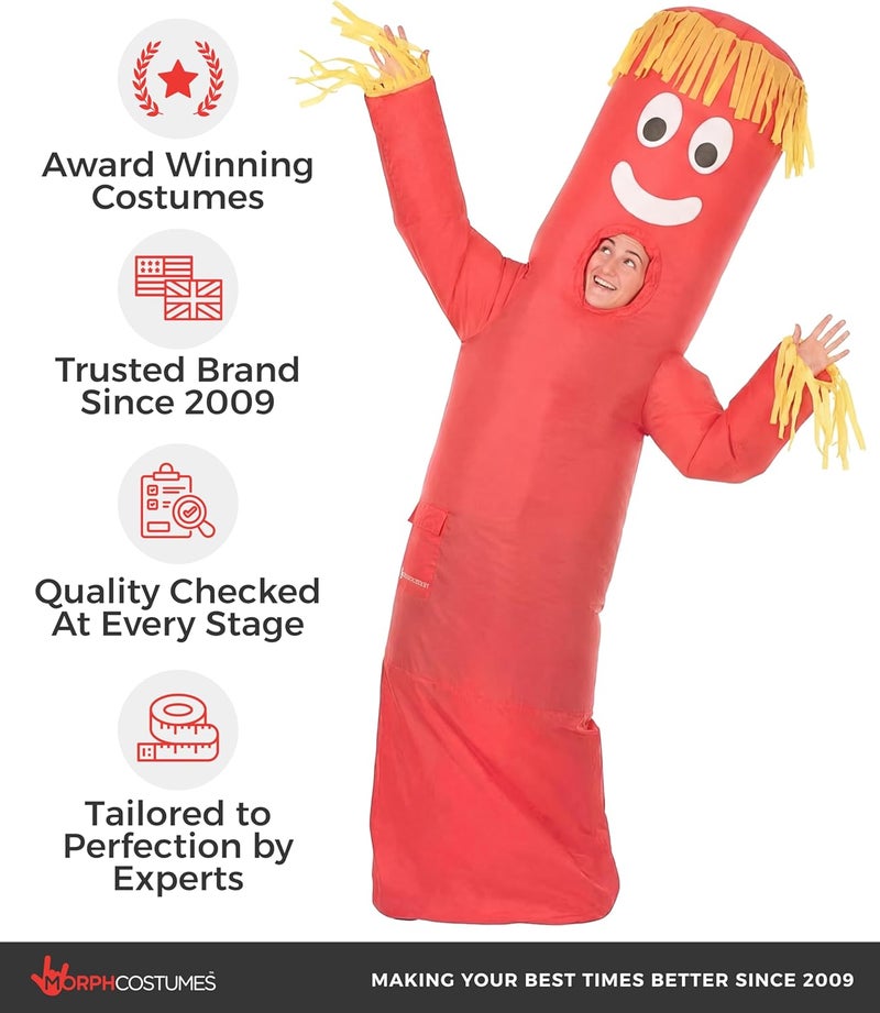 Morph Wacky Inflatable Tube Man Costume - Adult Wild Wavy Arm Waving Tube Guy - Image 5