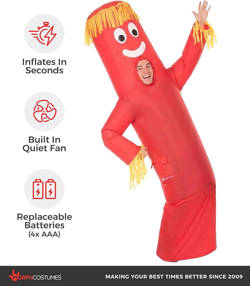 Morph Wacky Inflatable Tube Man Costume - Adult Wild Wavy Arm Waving Tube Guy - Image 3