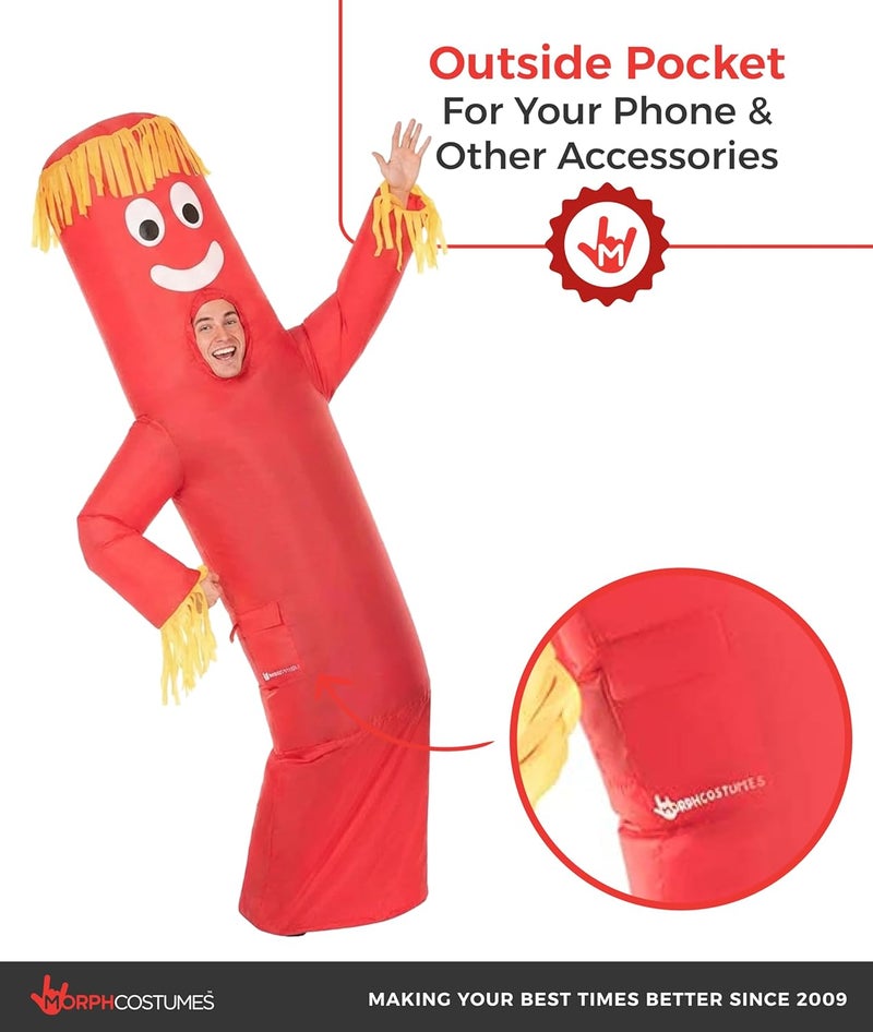 Morph Wacky Inflatable Tube Man Costume - Adult Wild Wavy Arm Waving Tube Guy - Image 2
