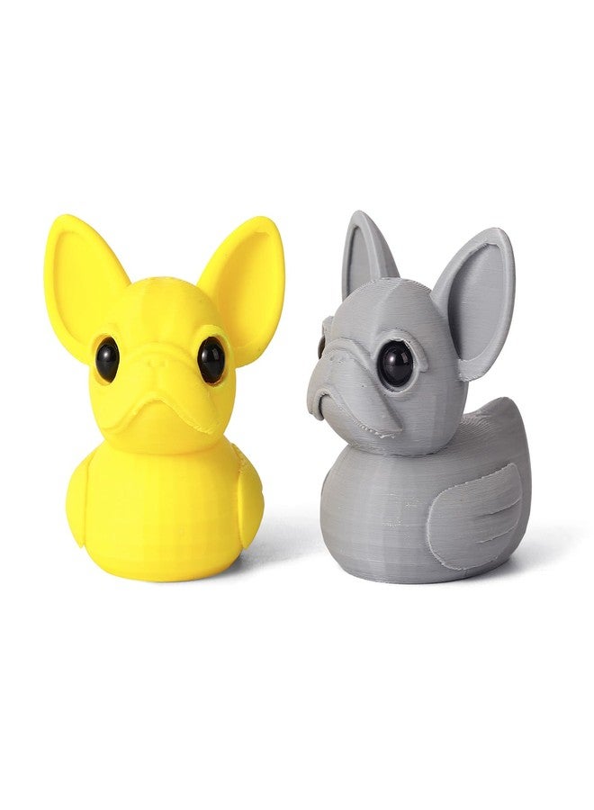 MITCHENIFY French Bulldog Duck, 3D Printed Frenchie Duck for Jeep Ducking, Bulldog Lover Gifts, Desk Bookshelf Decor Car Dashboard Decorations Ornaments, Set of 2 - Image 1