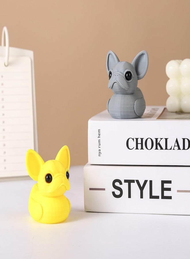 MITCHENIFY French Bulldog Duck, 3D Printed Frenchie Duck for Jeep Ducking, Bulldog Lover Gifts, Desk Bookshelf Decor Car Dashboard Decorations Ornaments, Set of 2 - Image 4