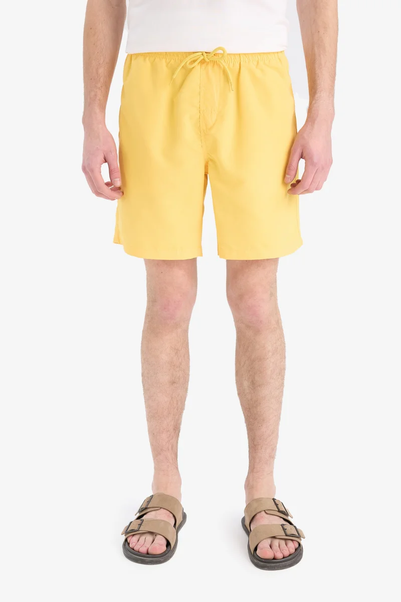 Defacto  Regular Fit Mesh Lined Lightweight Fabric Swim Shorts for Men | Best Price UAE