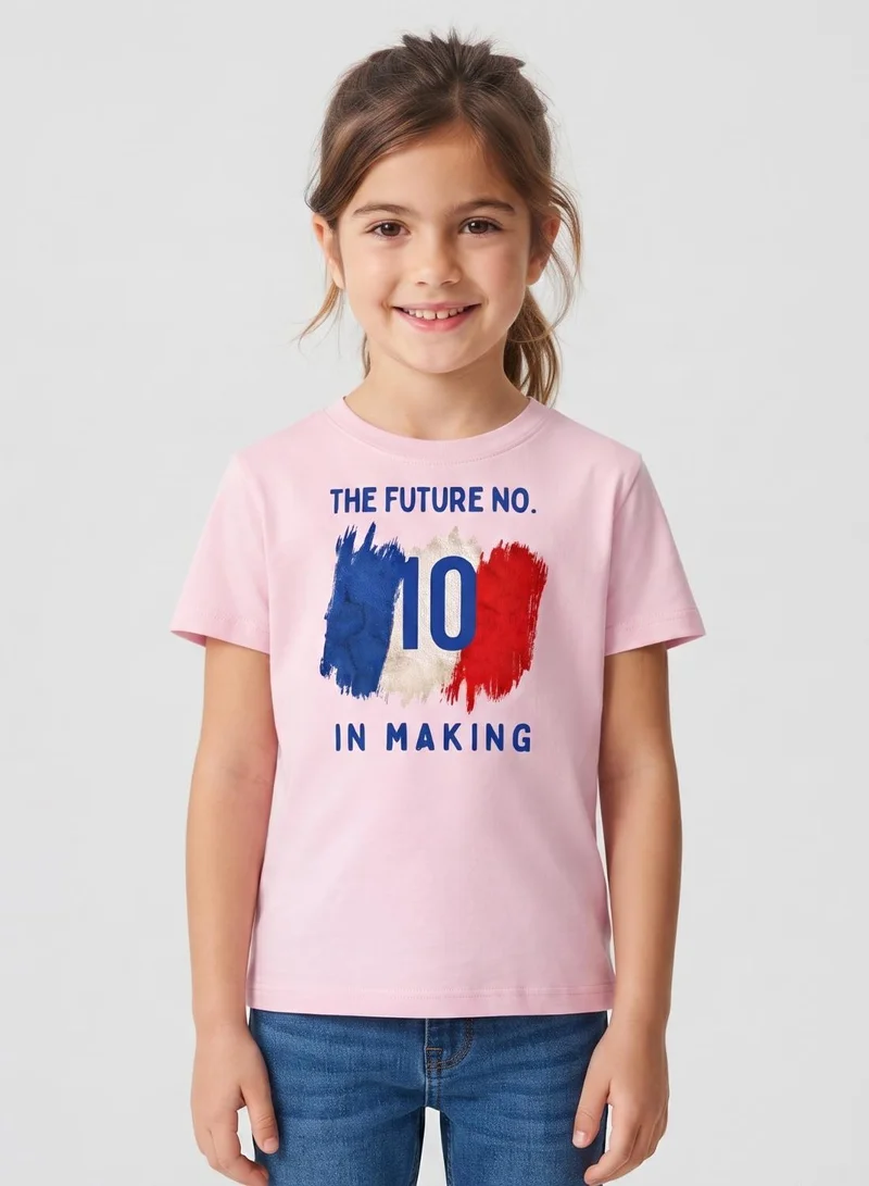 babyqlo Pink Future Number 10 Kids T-Shirt