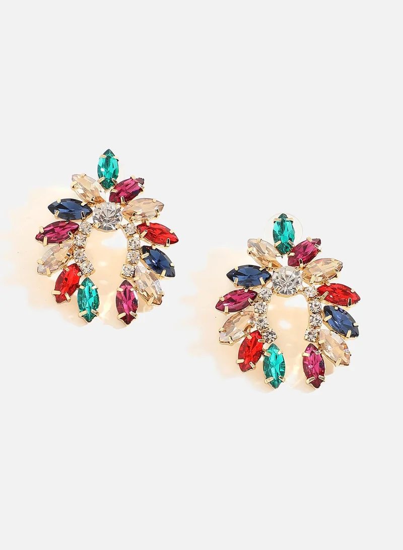 سوهي أقراط أحجار متعددة الألوان