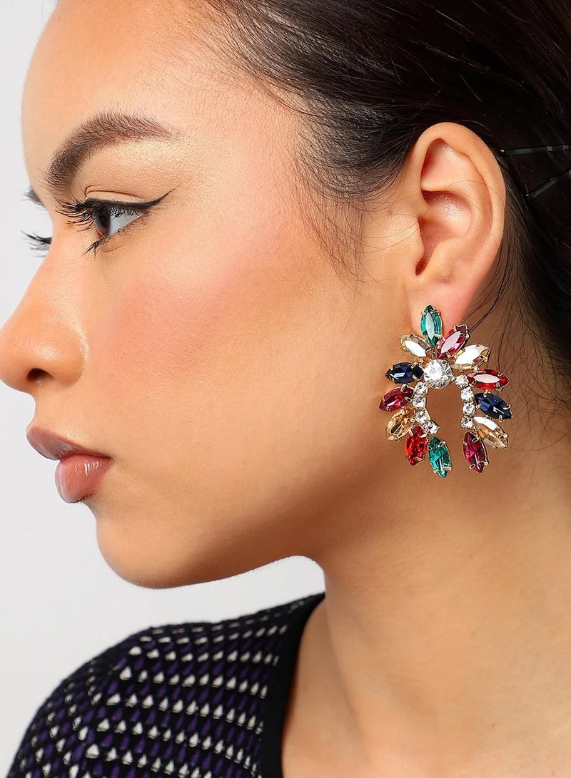 سوهي أقراط أحجار متعددة الألوان