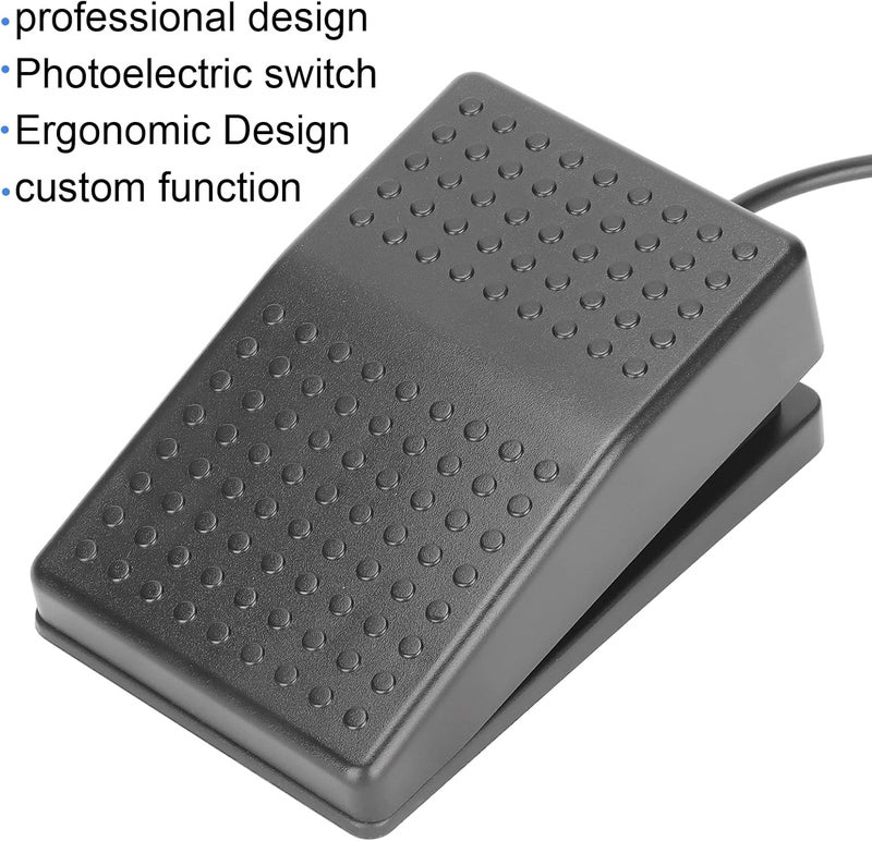 USB Foot Switch Pedal, Customized Programmable Keyboard Mouse Game Action Single Foot Switch Pedal with USB A Interface USB Foot Pedal with 2m Cable - Image 3
