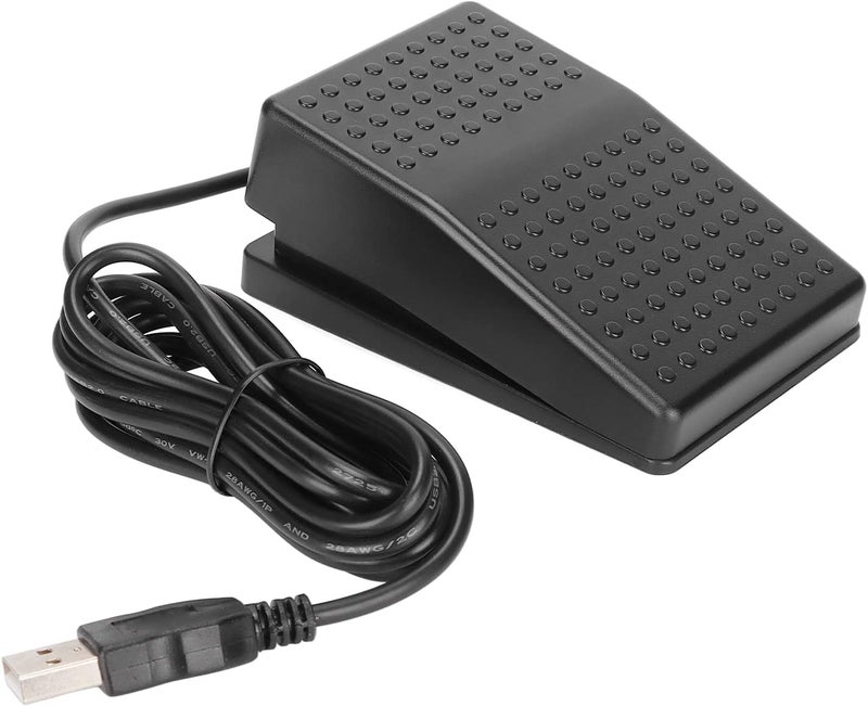 USB Foot Switch Pedal, Customized Programmable Keyboard Mouse Game Action Single Foot Switch Pedal with USB A Interface USB Foot Pedal with 2m Cable - Image 1