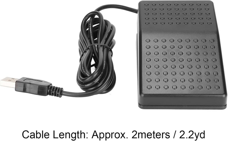 USB Foot Switch Pedal, Customized Programmable Keyboard Mouse Game Action Single Foot Switch Pedal with USB A Interface USB Foot Pedal with 2m Cable - Image 2