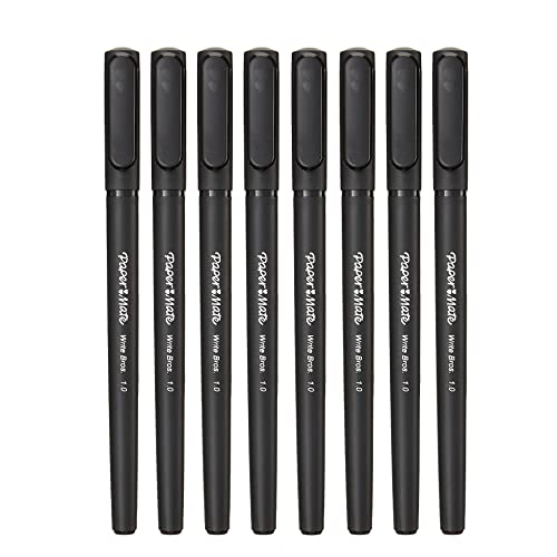 Paper Mate Write Bros Ballpoint Stick Pen, Black Ink with Black Barrel, 1mm Medium Point - 8 Pack (2140570) - Image 2