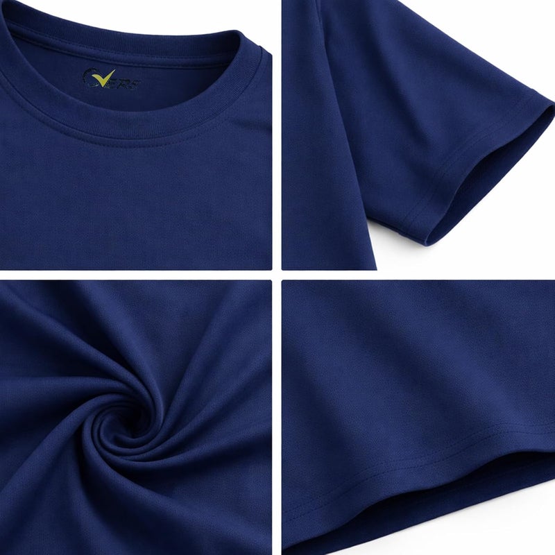 OVERS Plus Size Short Sleeves Round Neck Sports T-Shirts For Mens, Lightweight, Breathable, Stretchable Activewear for Gym, Running & Training. (XL-8XL) - Image 5