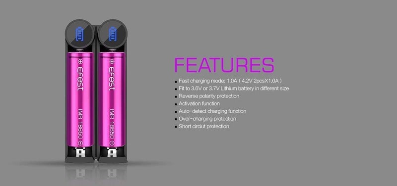 Efest 2 × Slim K2 – شاحن متعدد (البطاريات غير متضمنة) لـ 18650 10440 14500 16340 17340 18350 18490 18500 26500 26650 2070000000000 21700 0 - Image 3