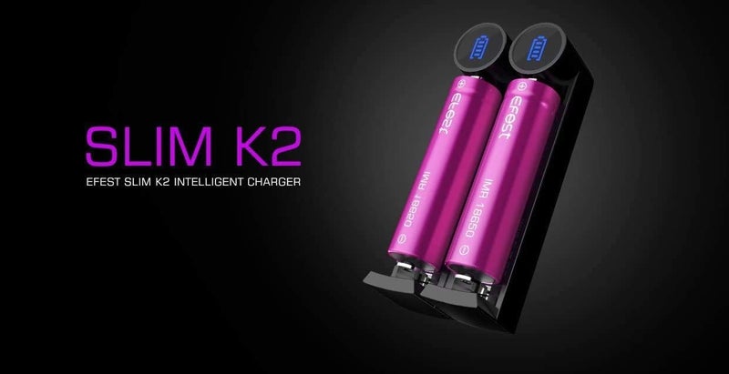 Efest 2 × Slim K2 – شاحن متعدد (البطاريات غير متضمنة) لـ 18650 10440 14500 16340 17340 18350 18490 18500 26500 26650 2070000000000 21700 0 - Image 2