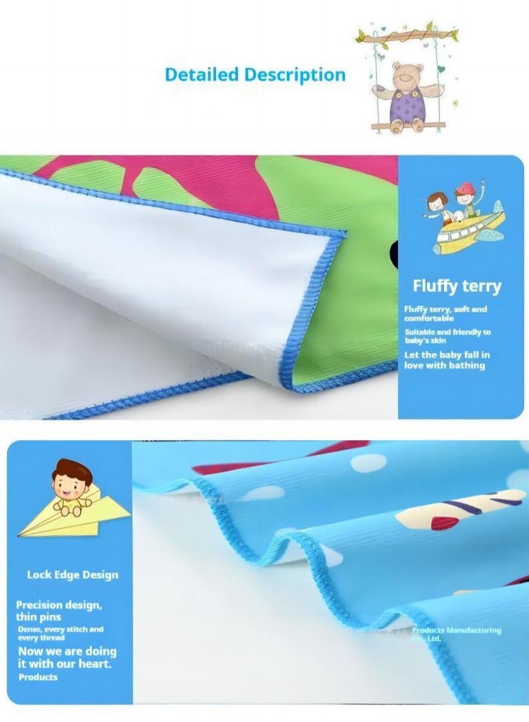 Y&D Baby Hooded Towel with Unique Animal Design Ultra Soft Thick Cotton Bath Towel for Newborn Highly Absorbent Bathrobe Blanket Toddlers Shower Gifts for Newborns or Adolescents - Image 3