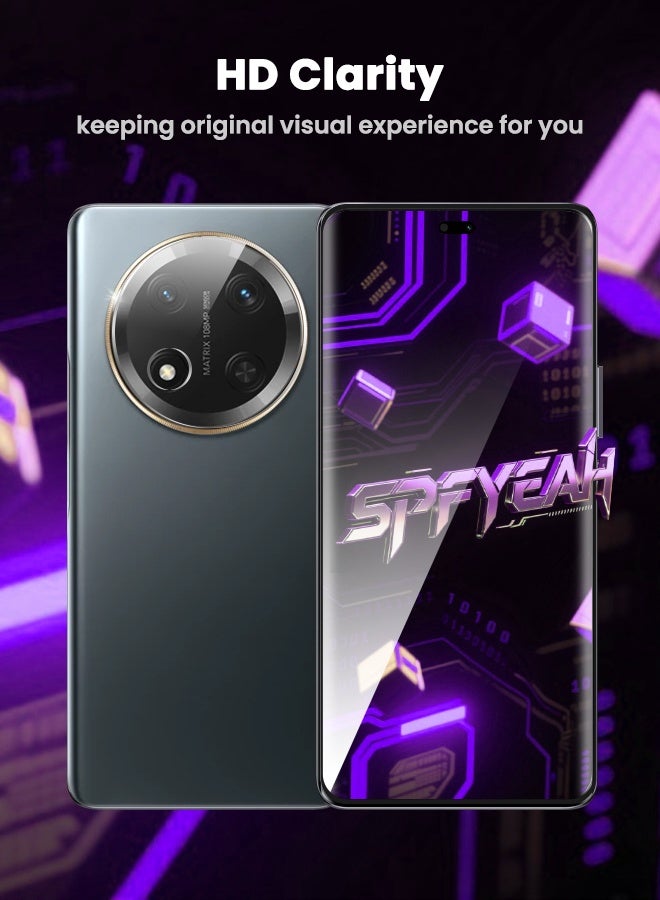 SPFYEAH [2+2 Pack] Honor X9c HD Screen Protector with Camera Lens Protector, [9H Hardness][Touch Sensitive][Fingerprint Unlock][Anti Scratch][Bubble Free][Case Friendly] Protector Set for Honor X9c 5G 6.78 inch (Boxed, 2+2 PCS)  - Image 5