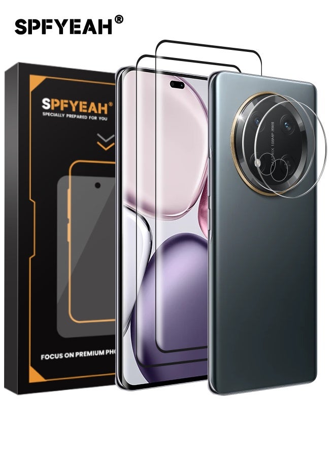 SPFYEAH [2+2 Pack] Honor X9c HD Screen Protector with Camera Lens Protector, [9H Hardness][Touch Sensitive][Fingerprint Unlock][Anti Scratch][Bubble Free][Case Friendly] Protector Set for Honor X9c 5G 6.78 inch (Boxed, 2+2 PCS)  - Image 1