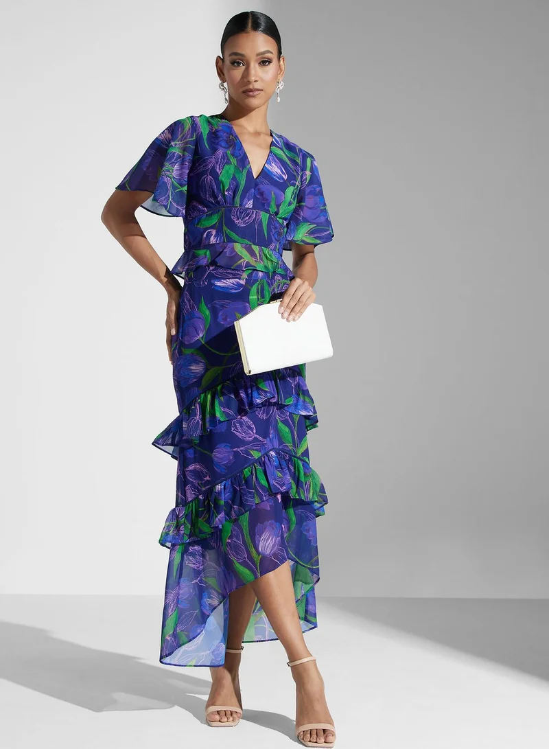 هوب اند ايفي تنورة ذات طبقات عالية الخصر