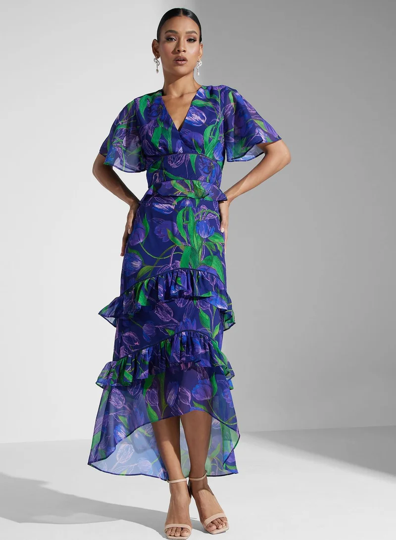 Hope & Ivy  High Waisted Tiered Hem Skirt for Women | Best Price UAE