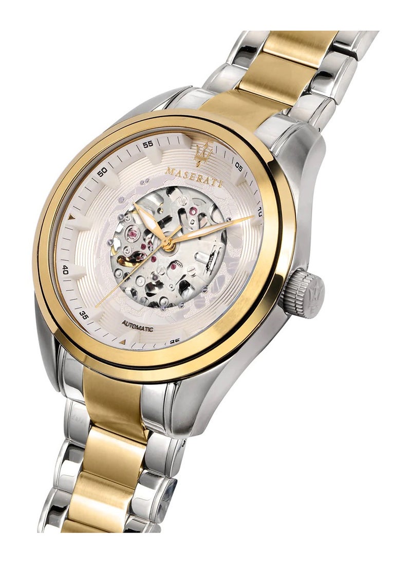 Maserati Traguardo Automatic White Skeleton Dial Men's Watch R8823112003