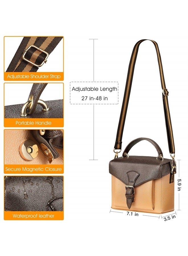 FINPAC Protective Case Leather Crossbody Handbag for Fujifilm Instax Mini 12/11/9/8+/8/90/70/40/26+/25/7s/Mini LiPlay/Square SQ1/SQ6/SQ40 Polaroid PIC-300 Instant Camera with Film Pack Pocket, Brown  - Image 5