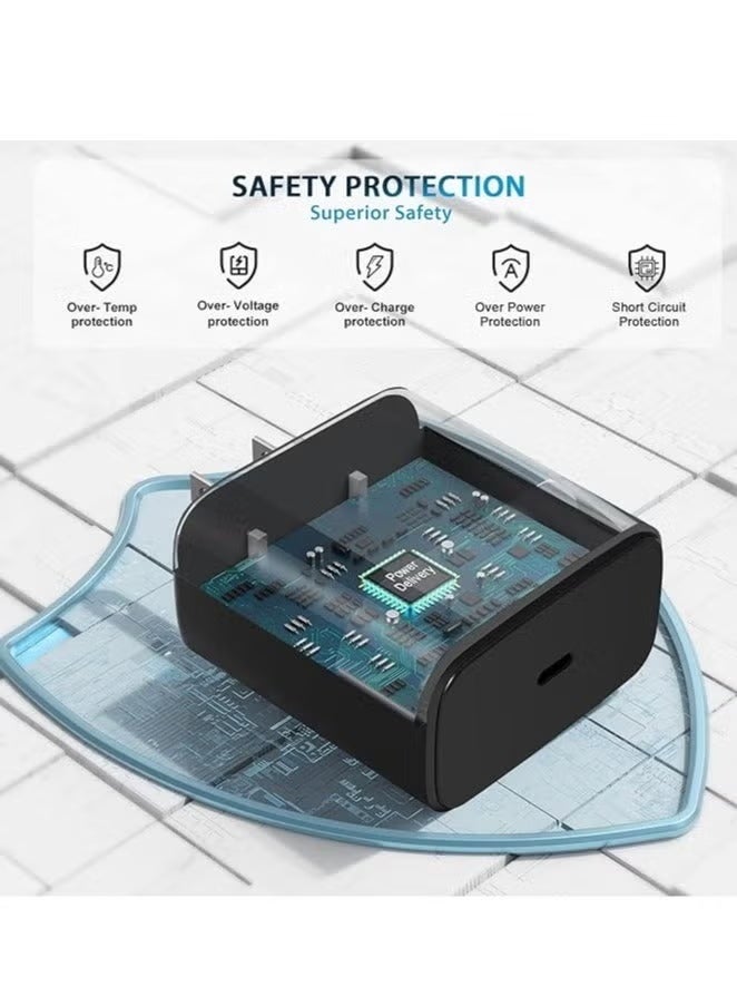 جوي فوكس شاحن تايب سي 45 واط فائق السرعة مع كابل USB-C بطول 1 متر – متوافق مع سامسونج جالكسي S24/S23/S22 وجميع أجهزة Type-C - Image 3