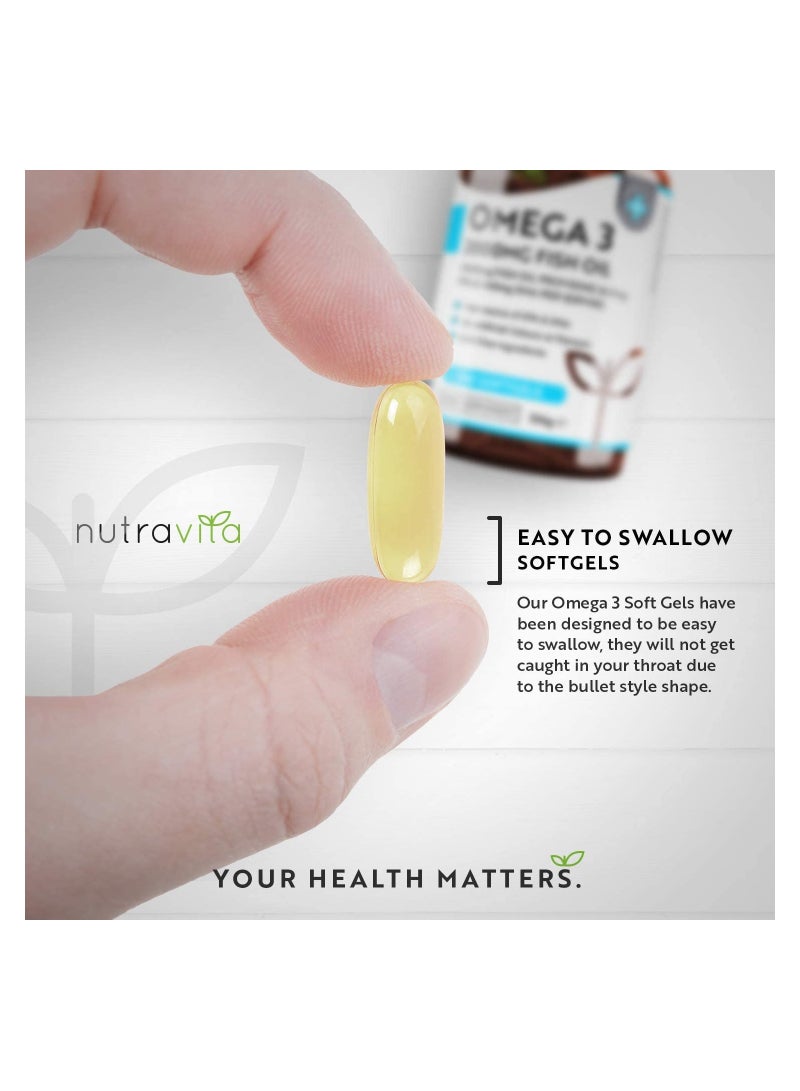 Nutravita Omega 3 Fish Oil 2000mg High Strength Capsules 4 Month Supply 240 SOFTGELS - Image 3