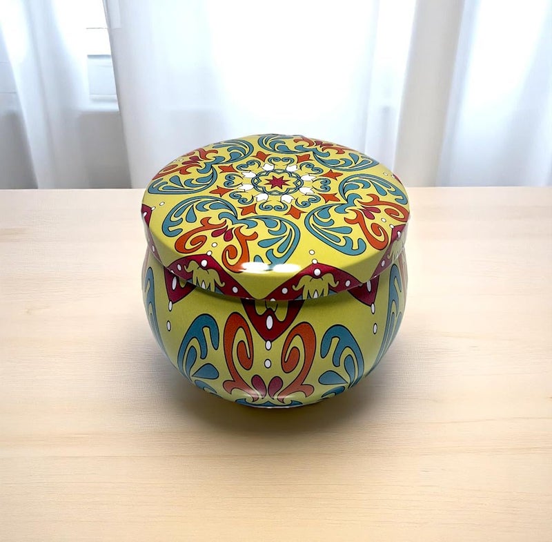 Maefele Decorative Scented Candles in Designer Tins, Set of 4, Gift Set (Sacred Geometry) - Image 3