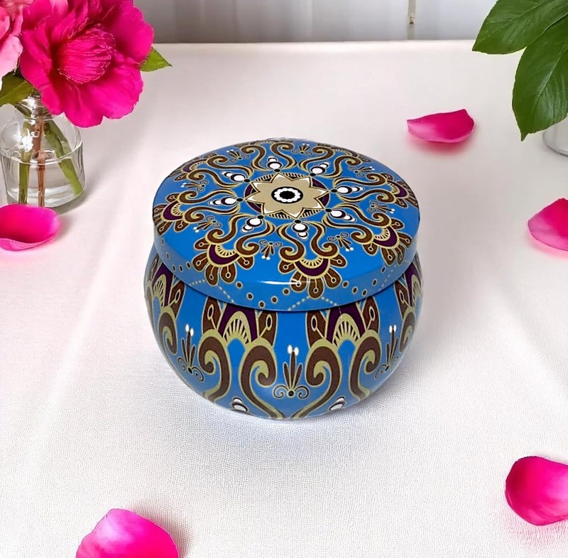 Maefele Decorative Scented Candles in Designer Tins, Set of 4, Gift Set (Sacred Geometry) - Image 2