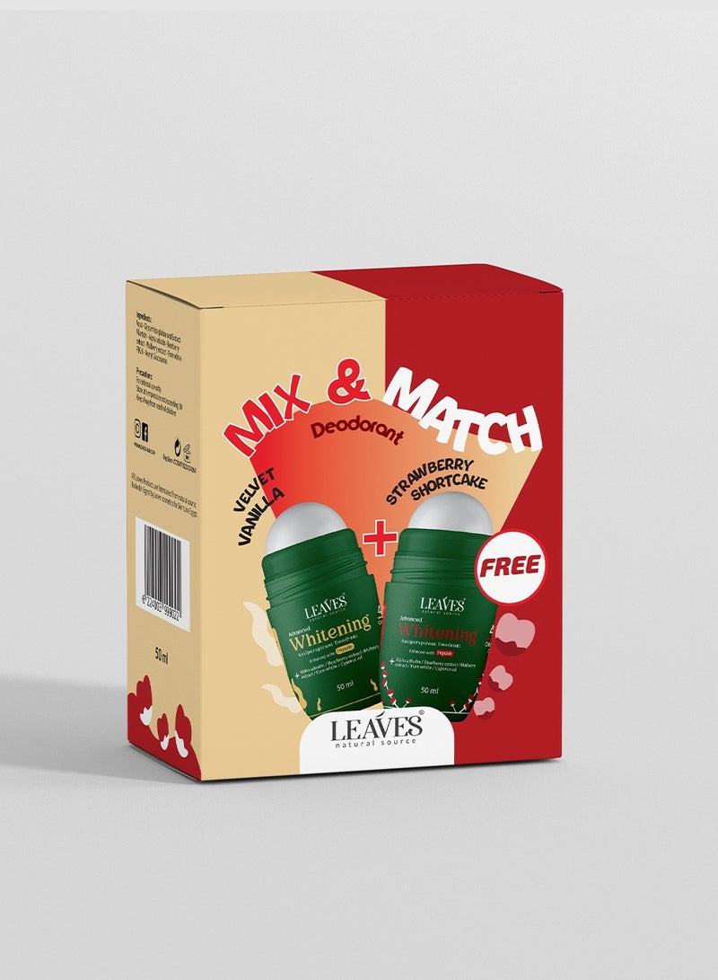 لييفز رول اون ديودرنت بوكس للتفتيح  فيلفيت فانيلا & ستروبري شورت كيك50*2 مل - Image 1