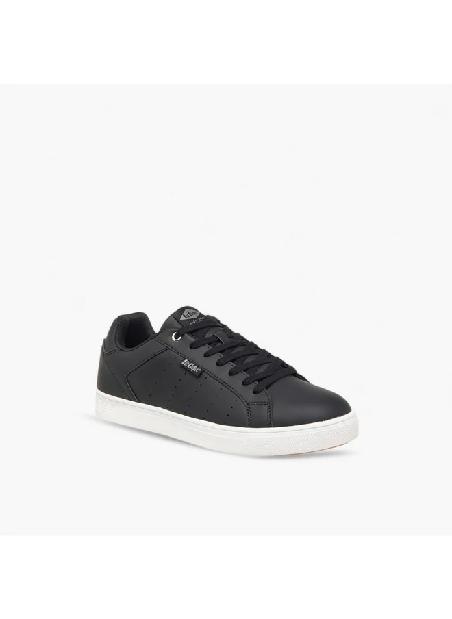 Lee Cooper Men's Perforated Sneakers with Lace-Up Closure