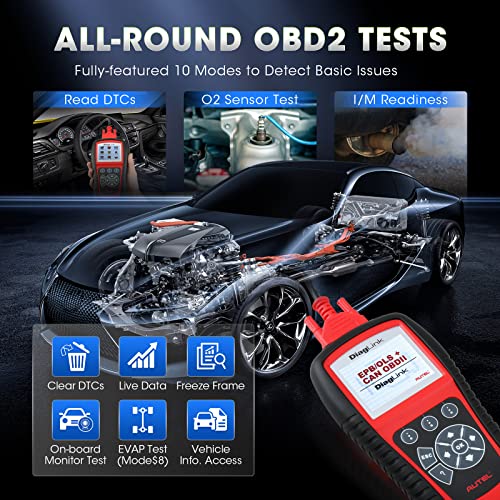Autel OBDII OBD2 Code Reader Diaglink (DIY Version of MD802) All Systems/Modules Diagnostic for ABS, SRS, Engine, Transmission, EPB, Oil Reset - Image 3