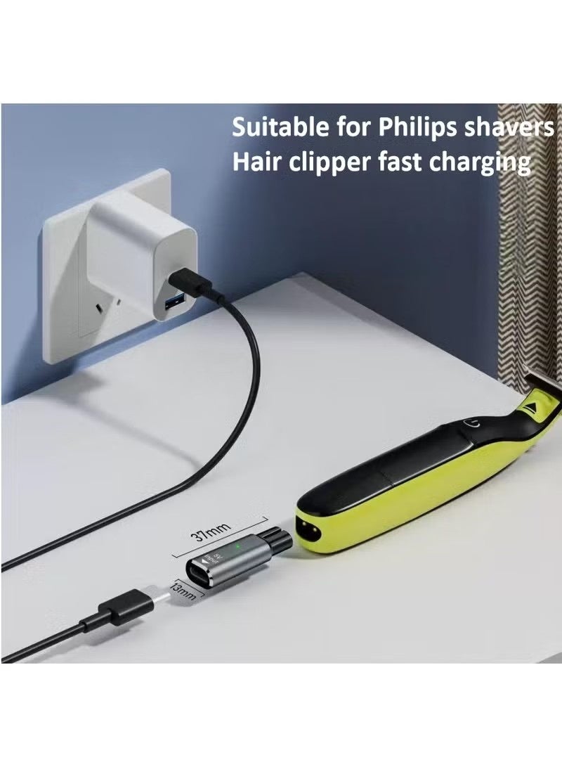 5V Charger for Philips Norelco Shaver 2400 2600, Wet & Dry Shaver Series 5000 7000 3000 Compatible with Philips Oneblade QP2724, QP2834, QP1924 Types-c adapter - Image 4