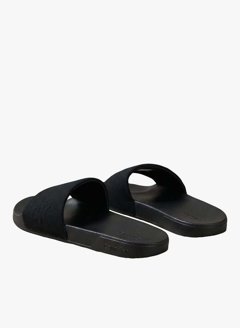 CALVIN KLEIN Cotton Canvas Slides - Image 4