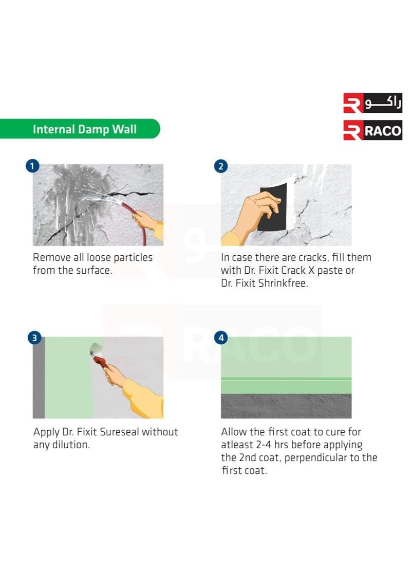 Pidilite - RACO DR.FIXIT Sure Seal Water Proofing All-Rounder Internal and External Walls and Roof Patch Repair 5 Kg - Image 1