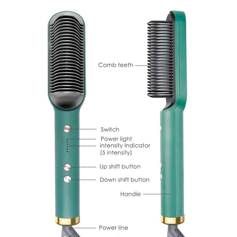 F4FIVE Hair Straightener Comb Brush For Men Women Girls Hair Straightening and Smoothing Comb Electric Straightener with 5 Temperature Control Electric Hair Brush Straightener Straight Comb multi color - Image 2