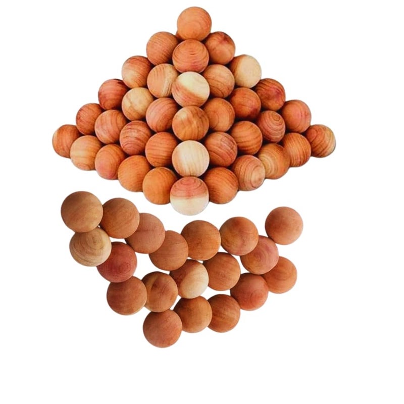 Natural Aromatic Cedar Balls for Shoes, Clothes, Accessories storage (20-Pieces). Eco friendly and poison free repellent solution.