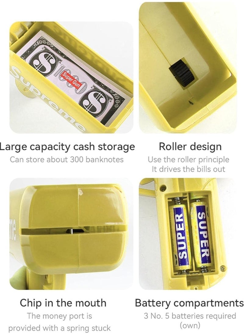 Generic - Gold Spray Machine Money Gun Shooter Cash Money Guns Cash Guns Make it Rain Guns Gold Money Guns Money Guns Shooters Spray Money Guns with 100 pcs Prop Money Party Supplies - Image 1
