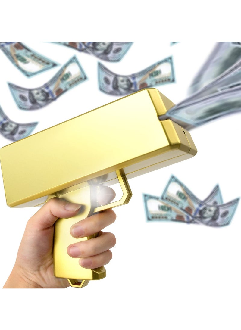 Generic - Gold Spray Machine Money Gun Shooter Cash Money Guns Cash Guns Make it Rain Guns Gold Money Guns Money Guns Shooters Spray Money Guns with 100 pcs Prop Money Party Supplies - Image 1