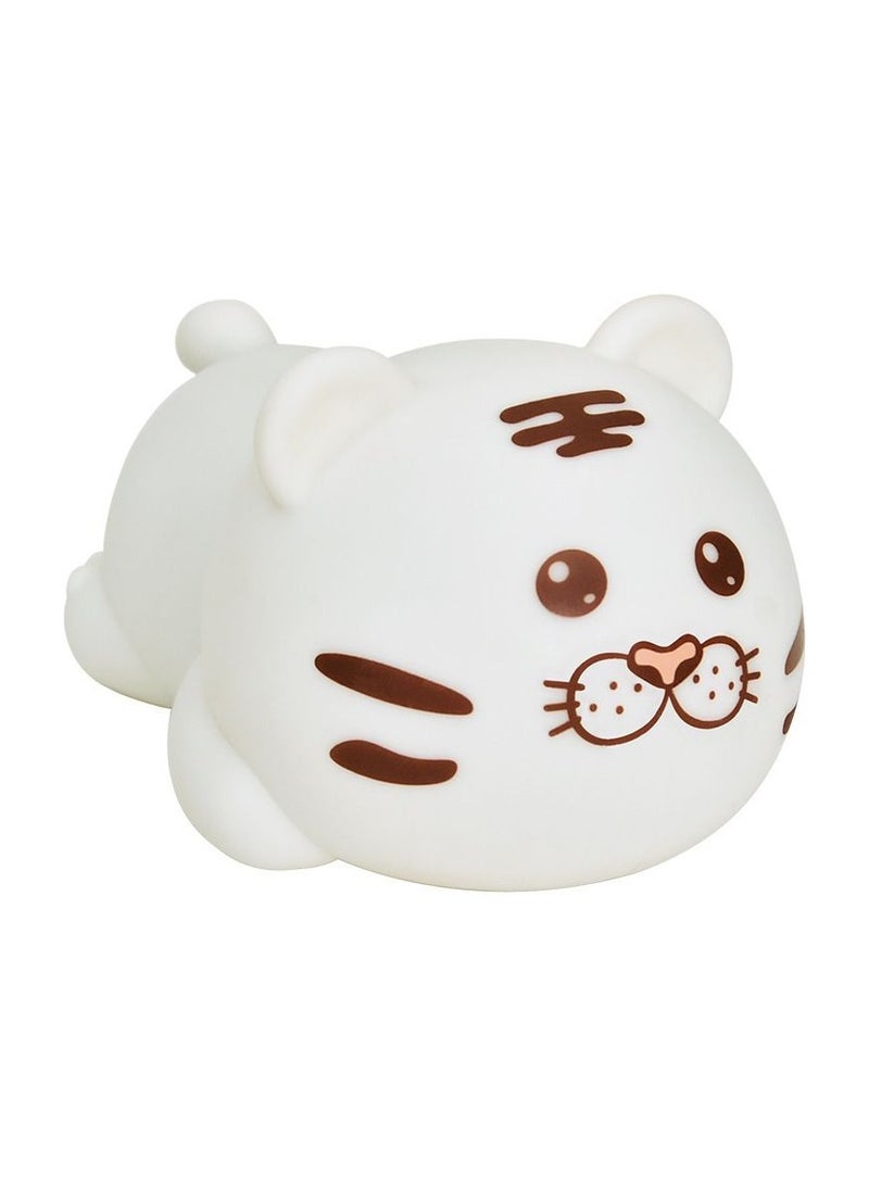 2 Adjustable Light Color Tiger Night Lights Silicone Children's Night Lights Support Infinite Dimming Bedroom Bedside Baby Night Lights
