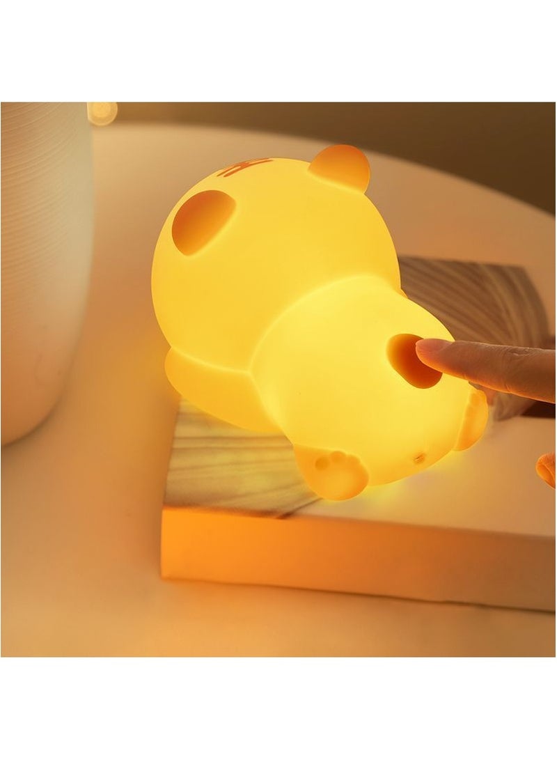 2 Adjustable Light Color Tiger Night Lights Silicone Children's Night Lights Support Infinite Dimming Bedroom Bedside Baby Night Lights