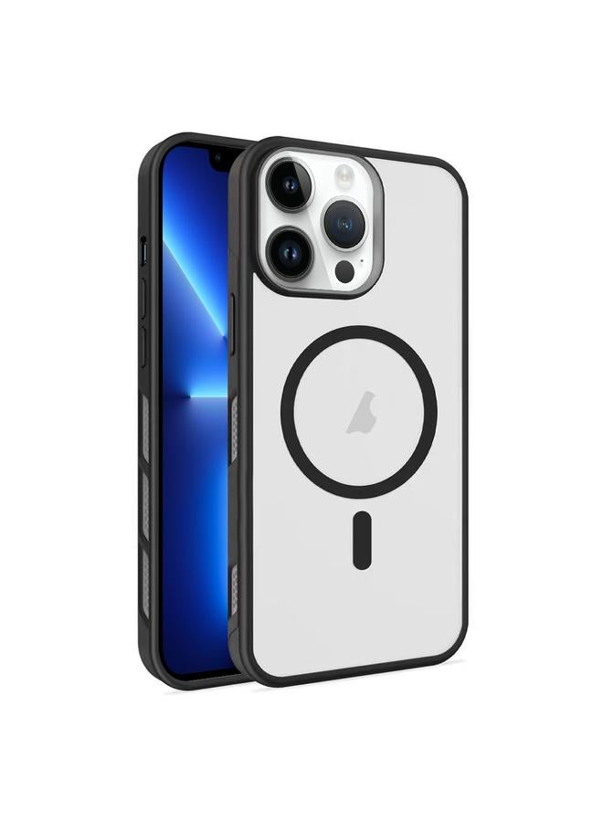 اس-توب جراب لهاتف iPhone 13 Pro، جراب هاتف MagSafe مبرد بطبقة جانبية شفافة غير لامعة - Image 1