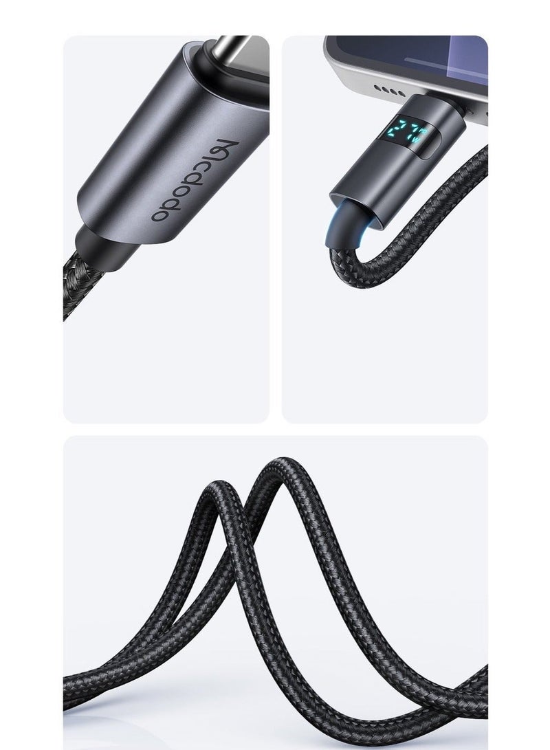 Mcdodo Horizontal LED Display USB-C to USB-C Cable 100W 1.2m – Fast Charging PD Data Sync Cable for Android Phones, Samsung Galaxy, Tablets, Laptops – Black - Image 5