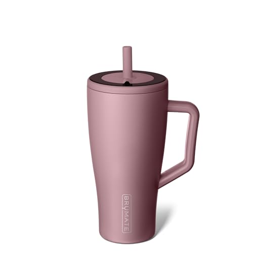 BrMate Era 30 oz Tumbler with Handle and Straw 100 Leakproof Insulated Water Bottle Tumbler with Lid and Flexible SoftSip Straw Made of Stainless Steel Cup Holder Friendly 30oz Rose Taupe
