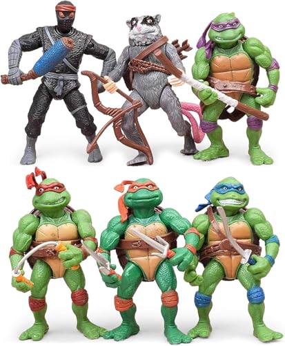 OBXAVV 47 Turtles Action Figures 6PCS Figure Bundle Toys Collection Birthday for Kids - Image 1