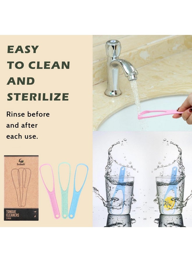 Isshah Tongue Scraper Cleaner PETA Approved Vegan Natural Eco Fiber Material 100% BPA Free Tongue Scrapers for Oral Care & Hygiene - 3 Count - Image 5